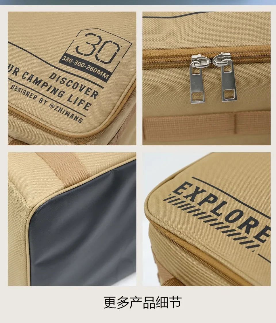 Insulated Camping Storage Bag – Foldable Organizer for Picnic and Outdoor Gear