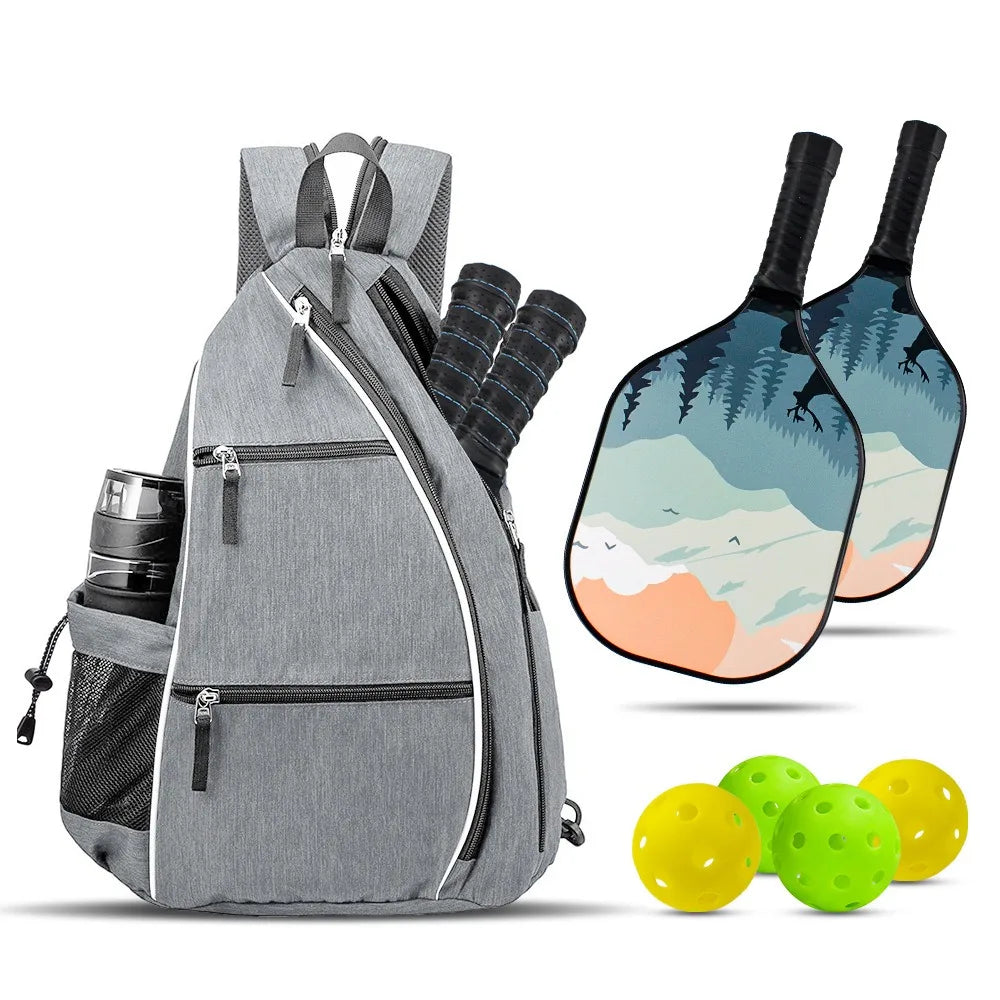 Reversible Pickleball Sling Backpack – Sports Bag for Paddles & Rackets