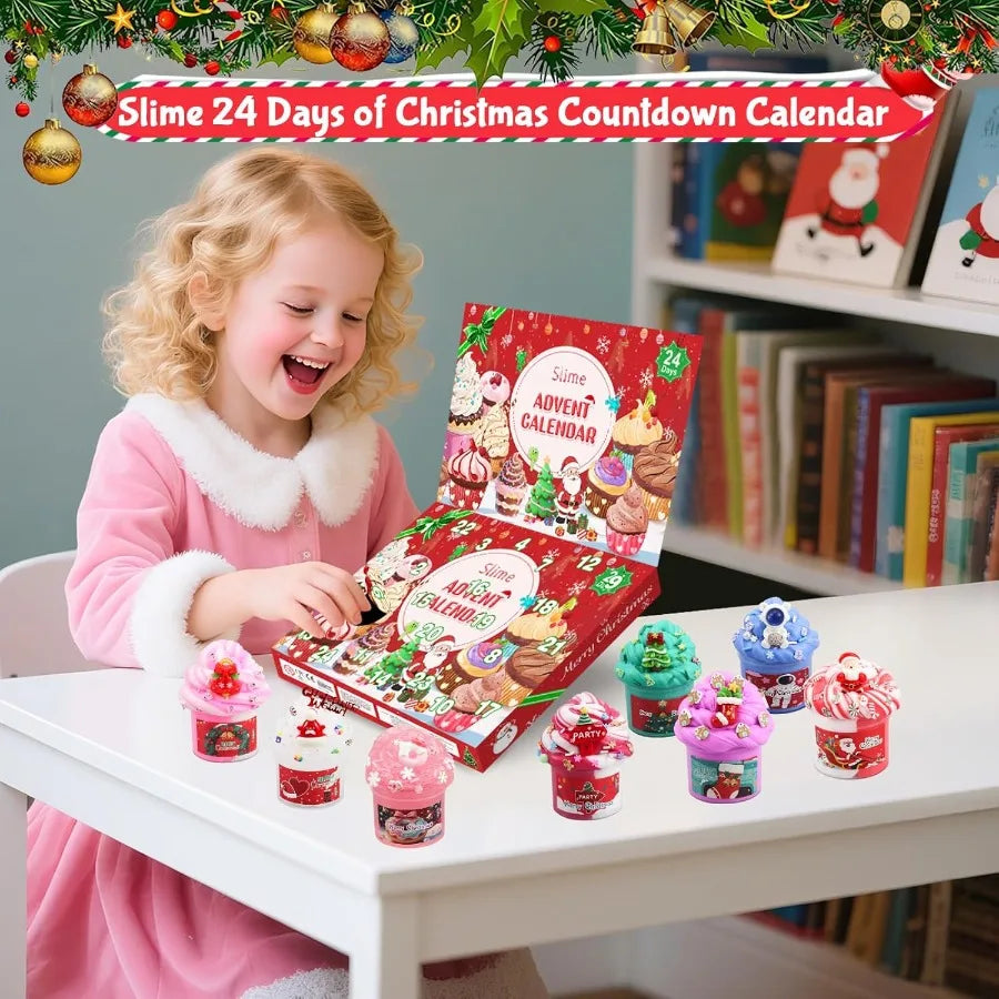 Holiday Slime Advent Calendar – DIY Butter & Cloud Slime Kit