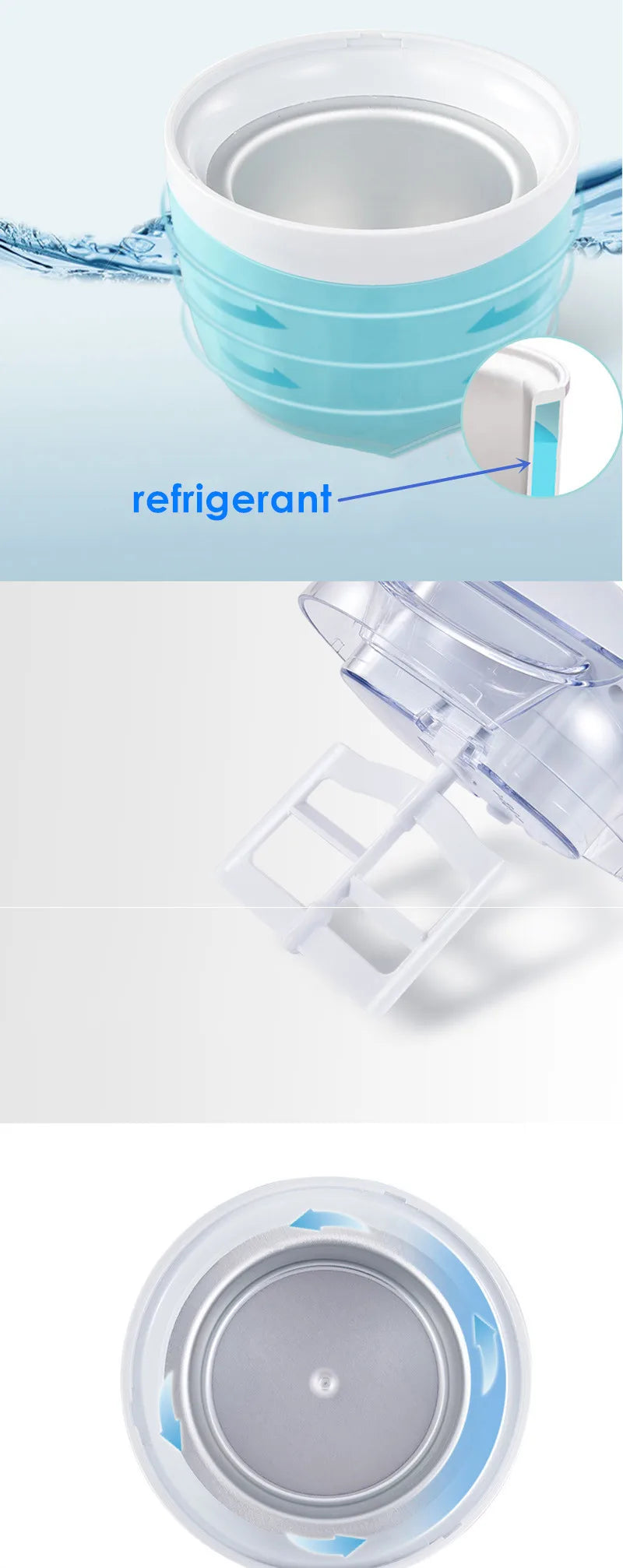 Electric Ice Cream Maker Portable DIY Frozen Yogurt and Smoothie Machine