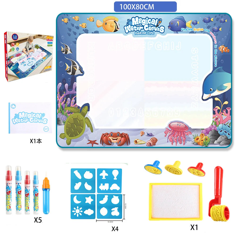 Reusable Magic Water Drawing Mat – Educational Doodle Board for Kids