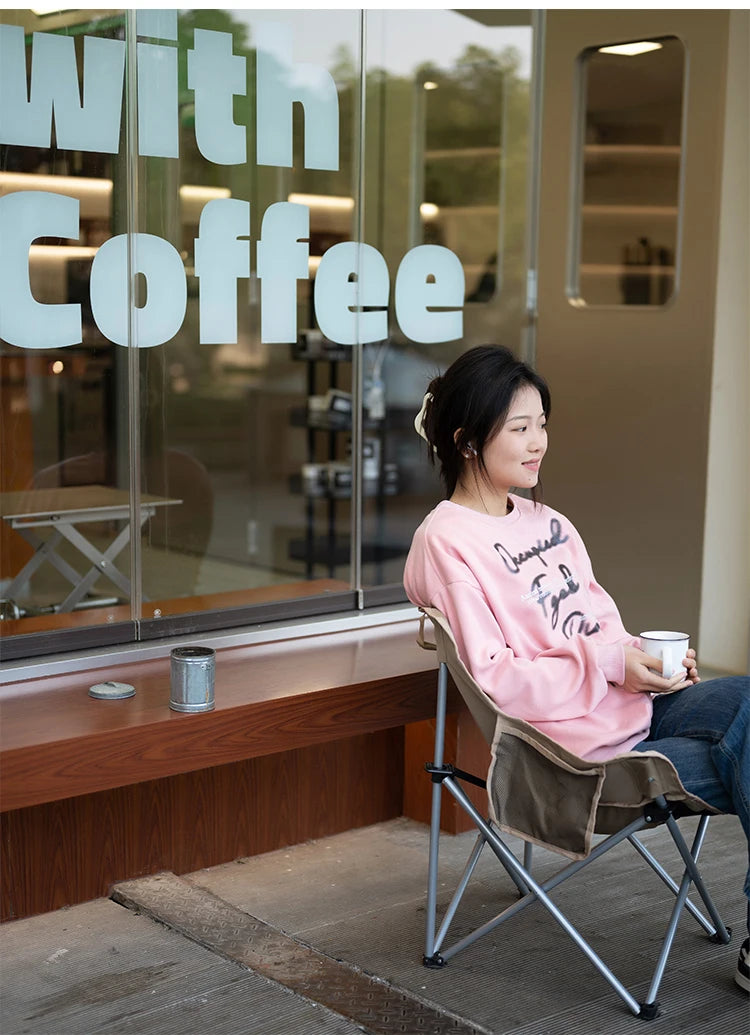 Portable Folding Moon Chair – Outdoor Camping, Picnic, and Fishing Seat