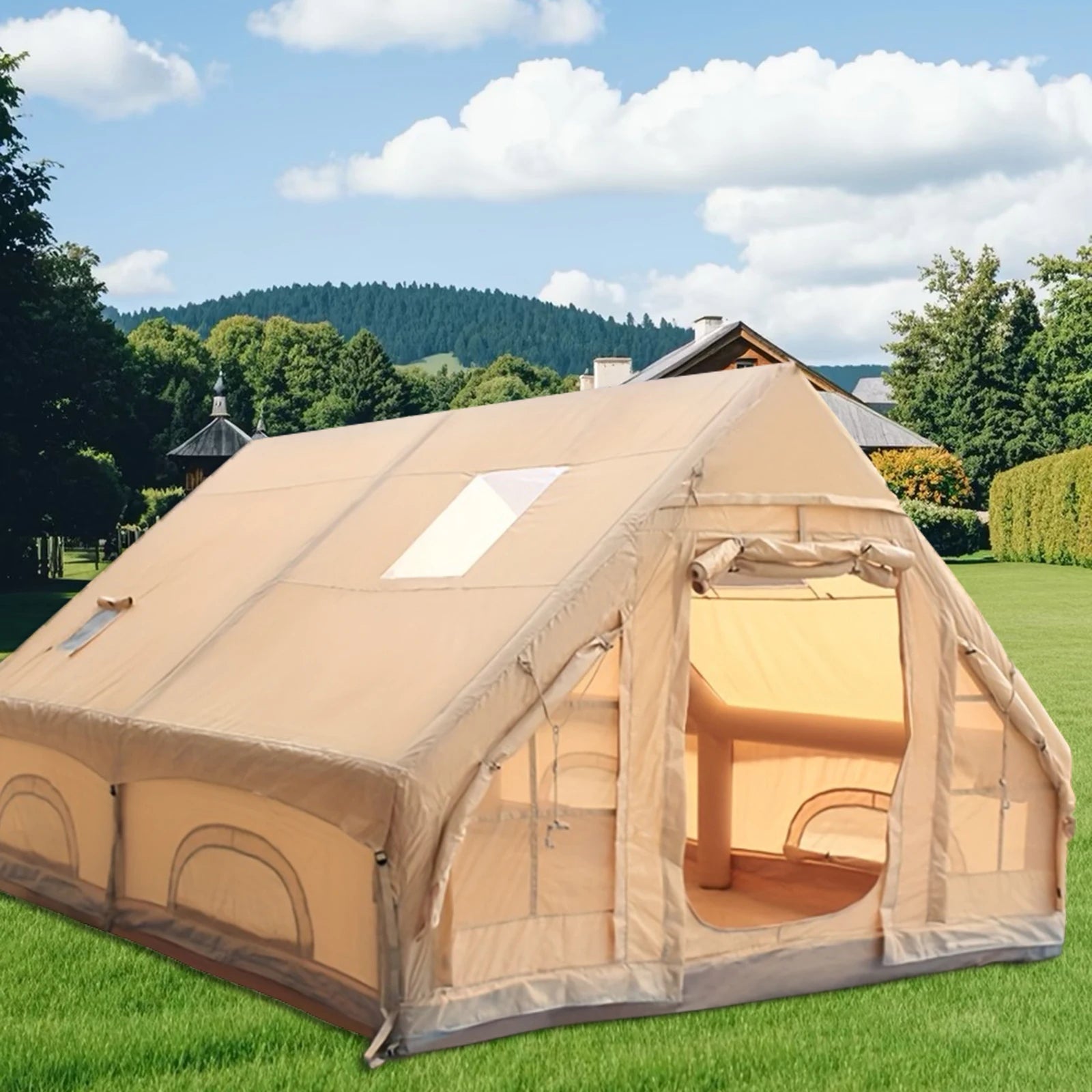 Inflatable Four-Season Camping Tent – Portable and Water-Resistant