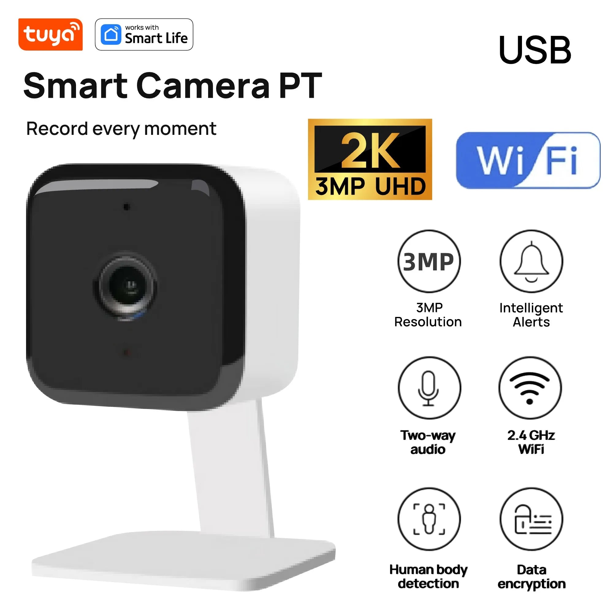Smart WiFi Security Camera – 1080P HD with Motion Tracking and 2-Way Audio