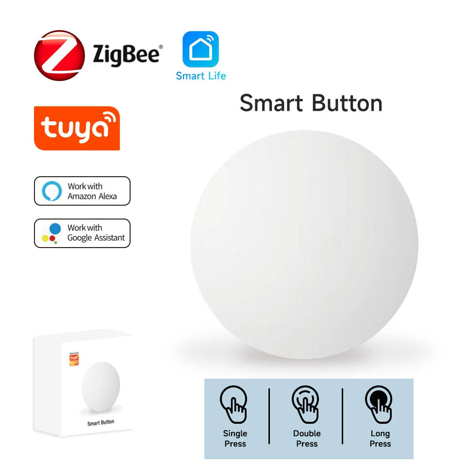 Smart Zigbee Push Button Switch – Wireless Remote Control for Home Automation