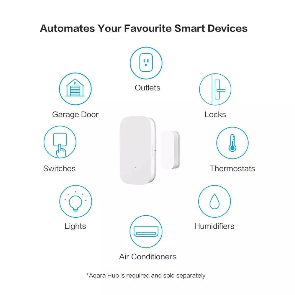 Smart Zigbee Door & Window Sensor – Wireless Alarm for Home Automation