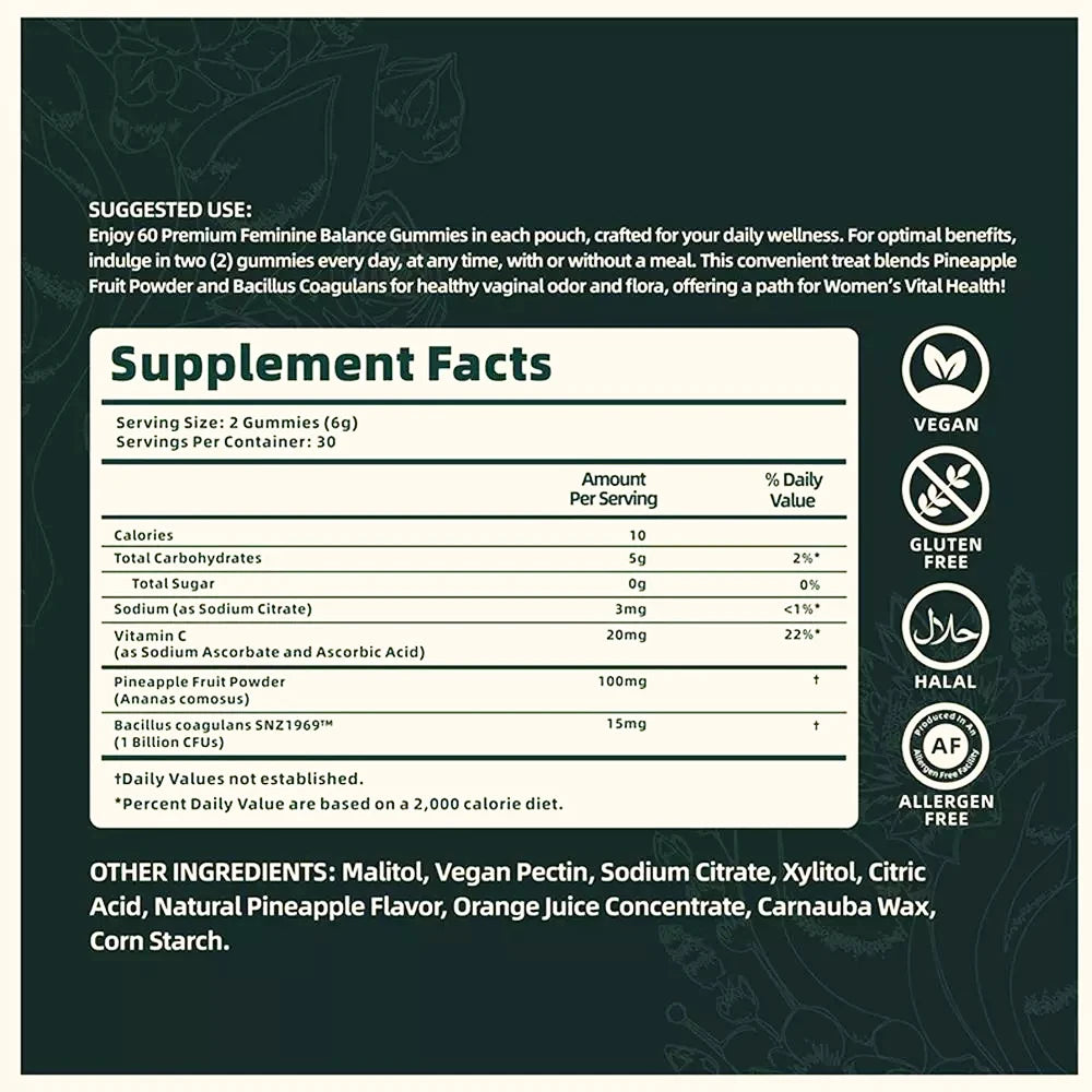 Feminine Balance Gummies – Vital Source Hawaiian Pineapple