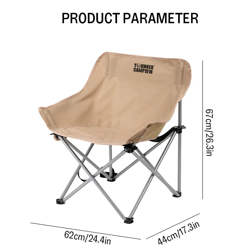 Portable Folding Moon Chair – Outdoor Camping, Picnic, and Fishing Seat