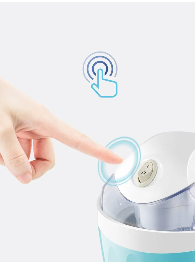 Electric Ice Cream Maker Portable DIY Frozen Yogurt and Smoothie Machine