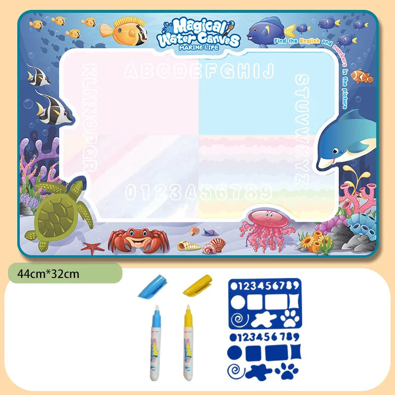 Reusable Magic Water Drawing Mat – Educational Doodle Board for Kids