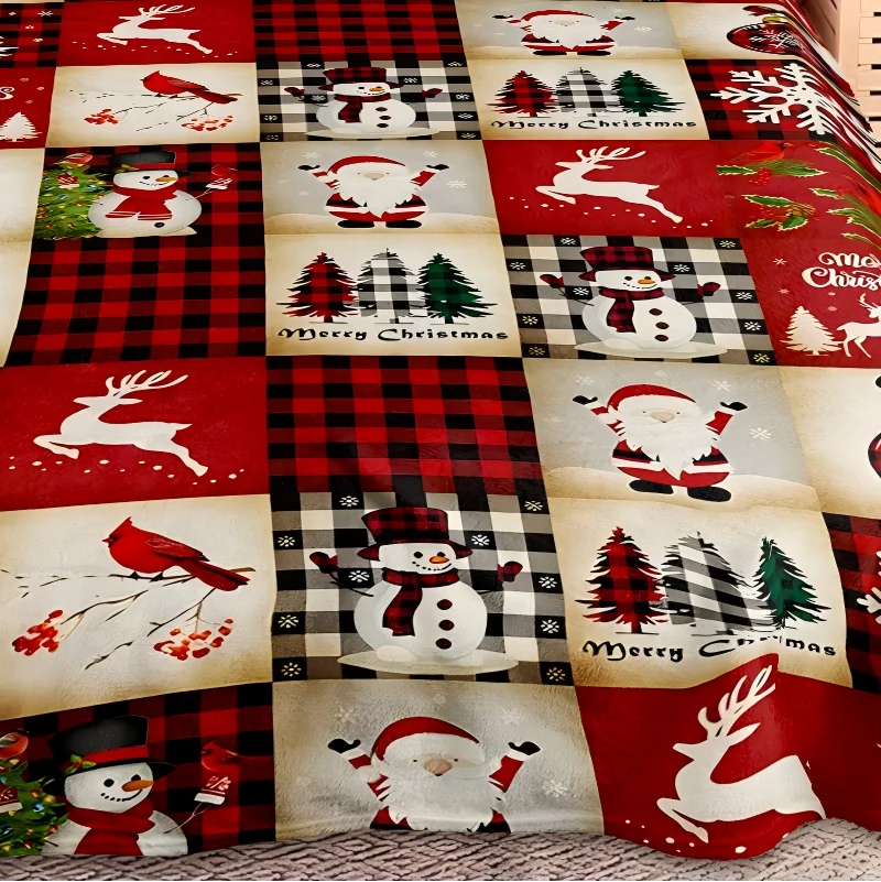 Cozy Christmas Flannel Blanket – Soft Throw for Home, Bed, or Sofa