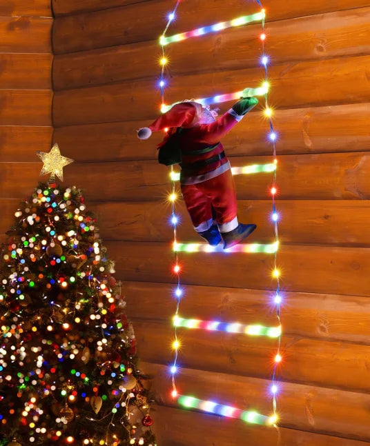 Festive Santa Climber – USB LED Light for Christmas Décor
