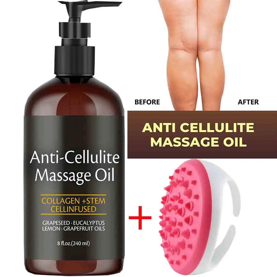 Anti-Cellulite Massage Oil with Collagen & Stem Cells 240ml