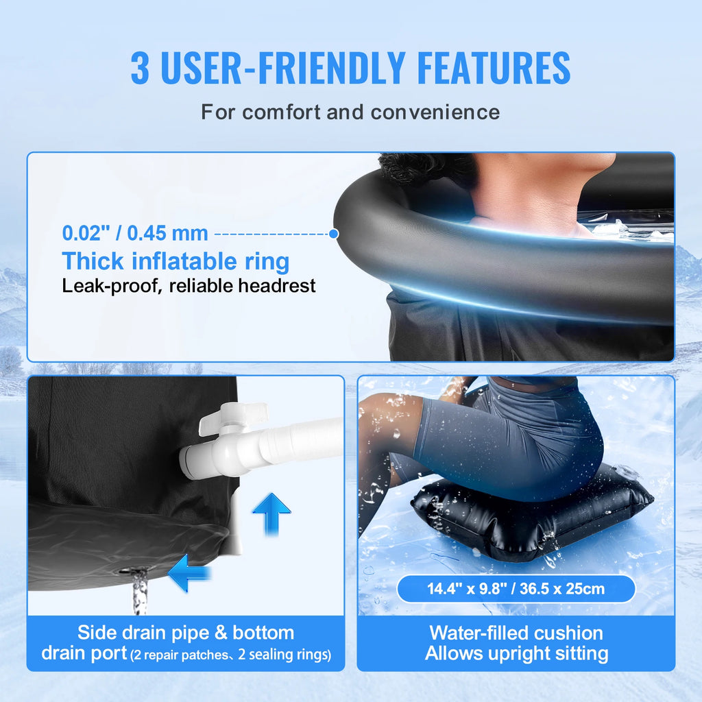 Portable Inflatable Ice Bath Tub – Cold Plunge Pool for Recovery