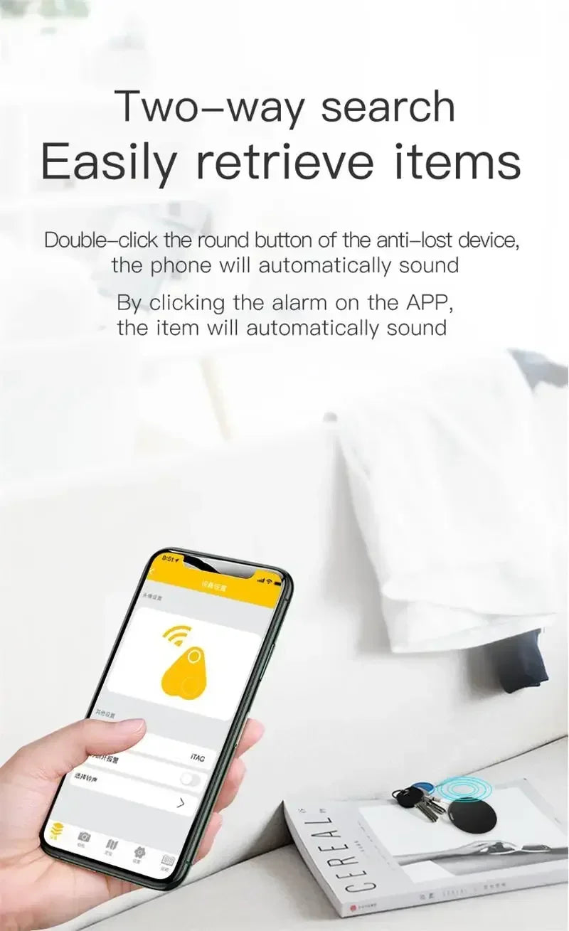 Mini Bluetooth GPS Tracker – Anti-Lost Smart Finder for Pets, Kids, and Valuables