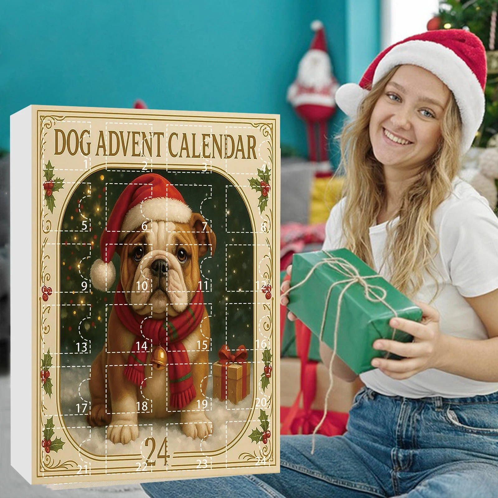 Dog Christmas Advent Calendar – Acrylic Pendant Countdown for Dog Lovers