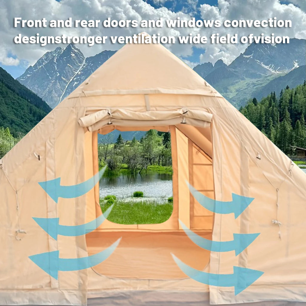 Inflatable Four-Season Camping Tent – Portable and Water-Resistant