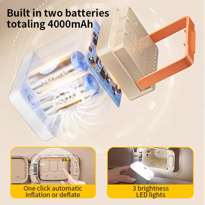 Self-Inflating Air Mattress – Built-In Pump, Ideal for Camping and Home