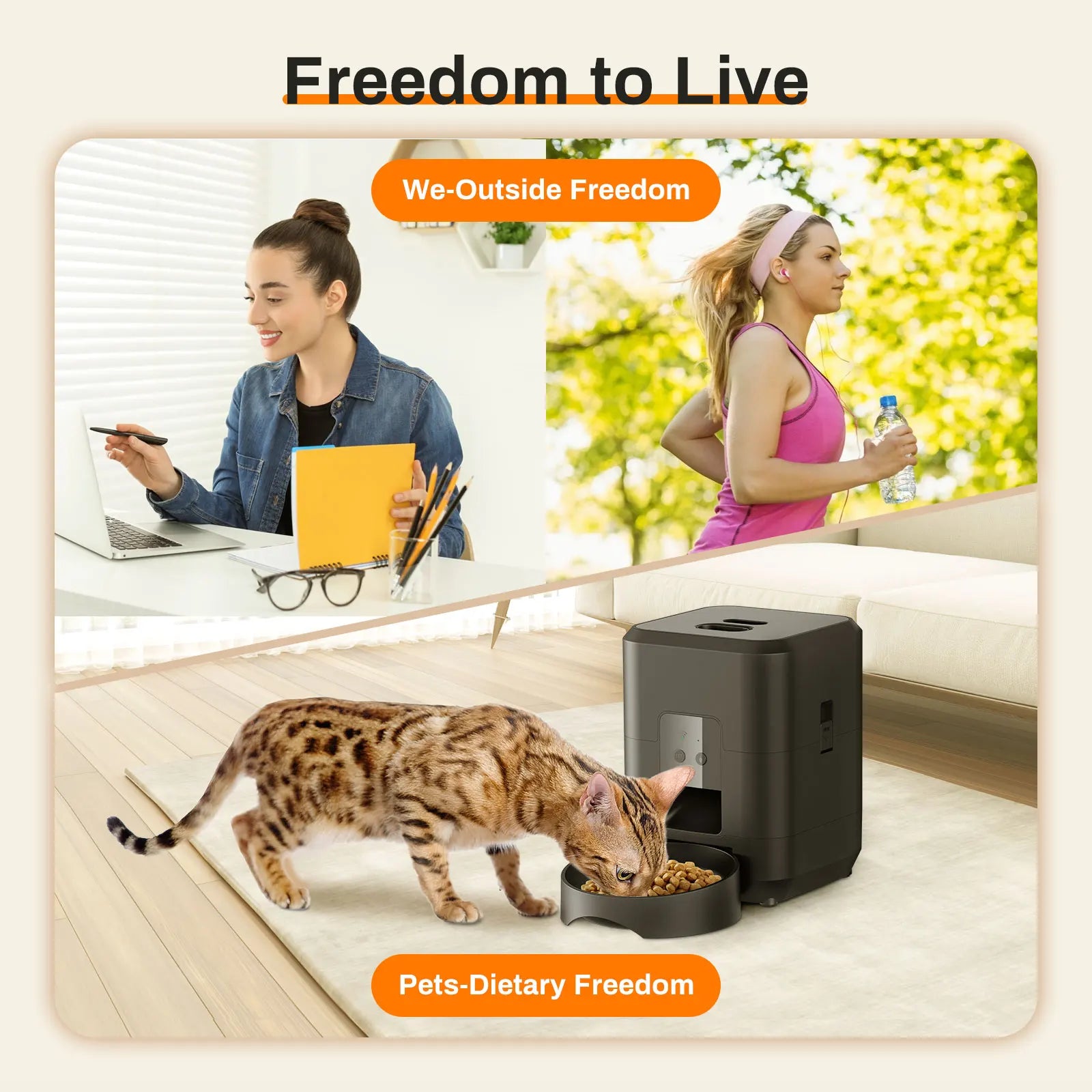 Automatic Pet Feeder – Timed Food Dispenser for Cats & Dogs