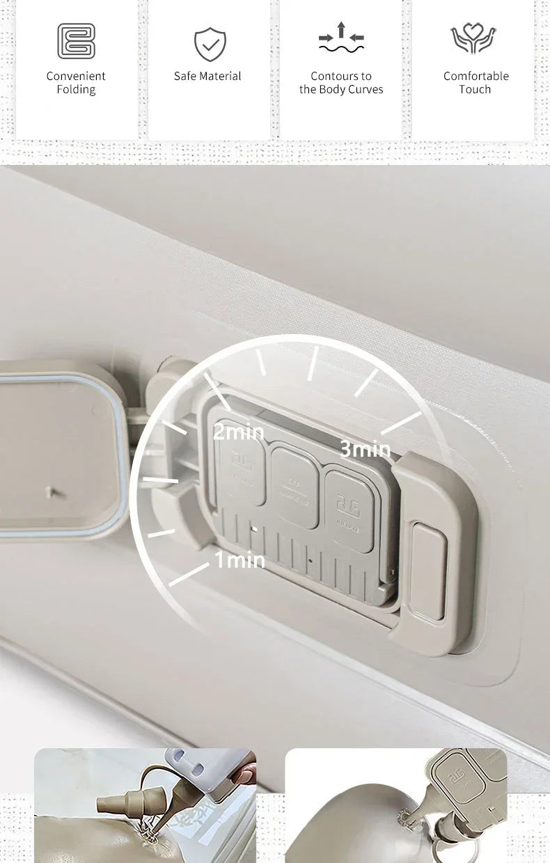 Self-Inflating Air Mattress – Built-In Pump, Ideal for Camping and Home