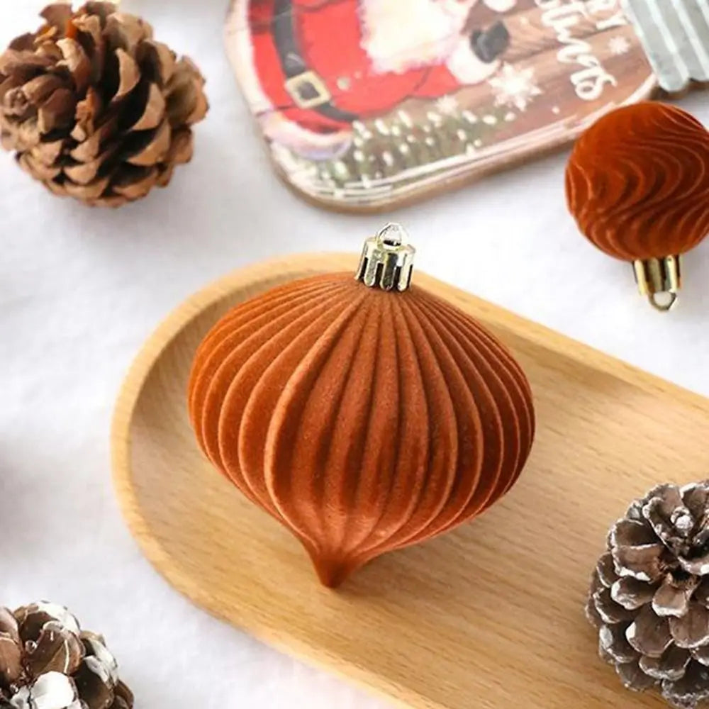 Flocked Christmas Ornaments – Special-Shaped Balls for Tree & Holiday Décor