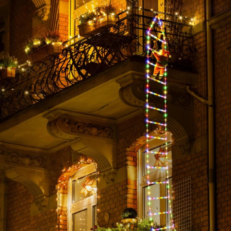 Festive Santa Climber – USB LED Light for Christmas Décor