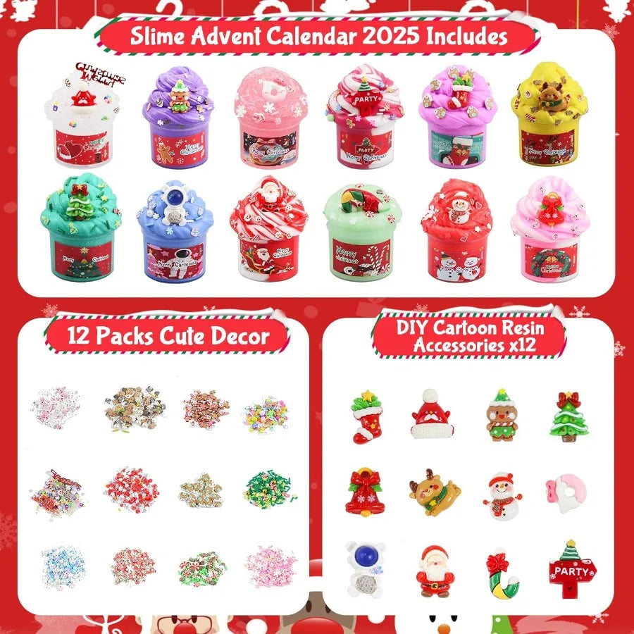 Holiday Slime Advent Calendar – DIY Butter & Cloud Slime Kit