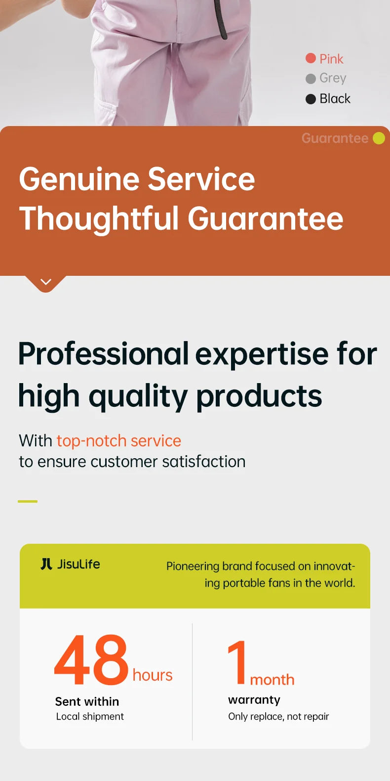 JISULIFE Handheld Turbo Fan – USB Rechargeable with Adjustable Speeds and Strong Wind