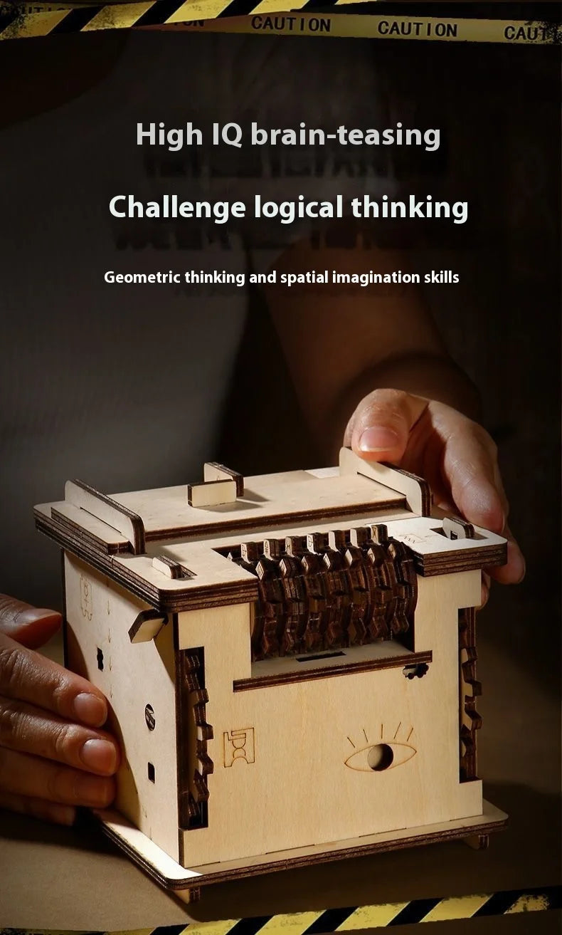 3D Wooden Escape Room Puzzle Box – Challenging Brain Teaser for Adults