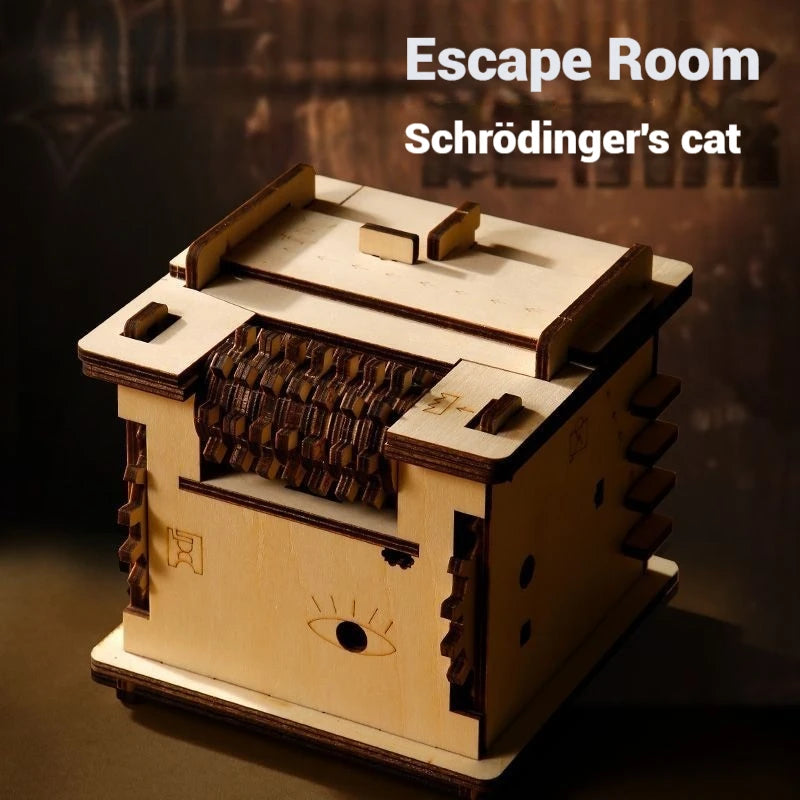 3D Wooden Escape Room Puzzle Box – Challenging Brain Teaser for Adults