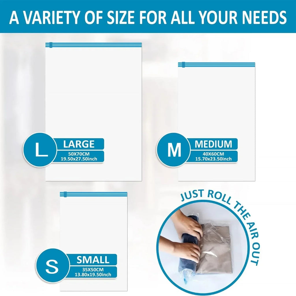Clothes Vacuum Storage Bags – Travel Compression Organizer