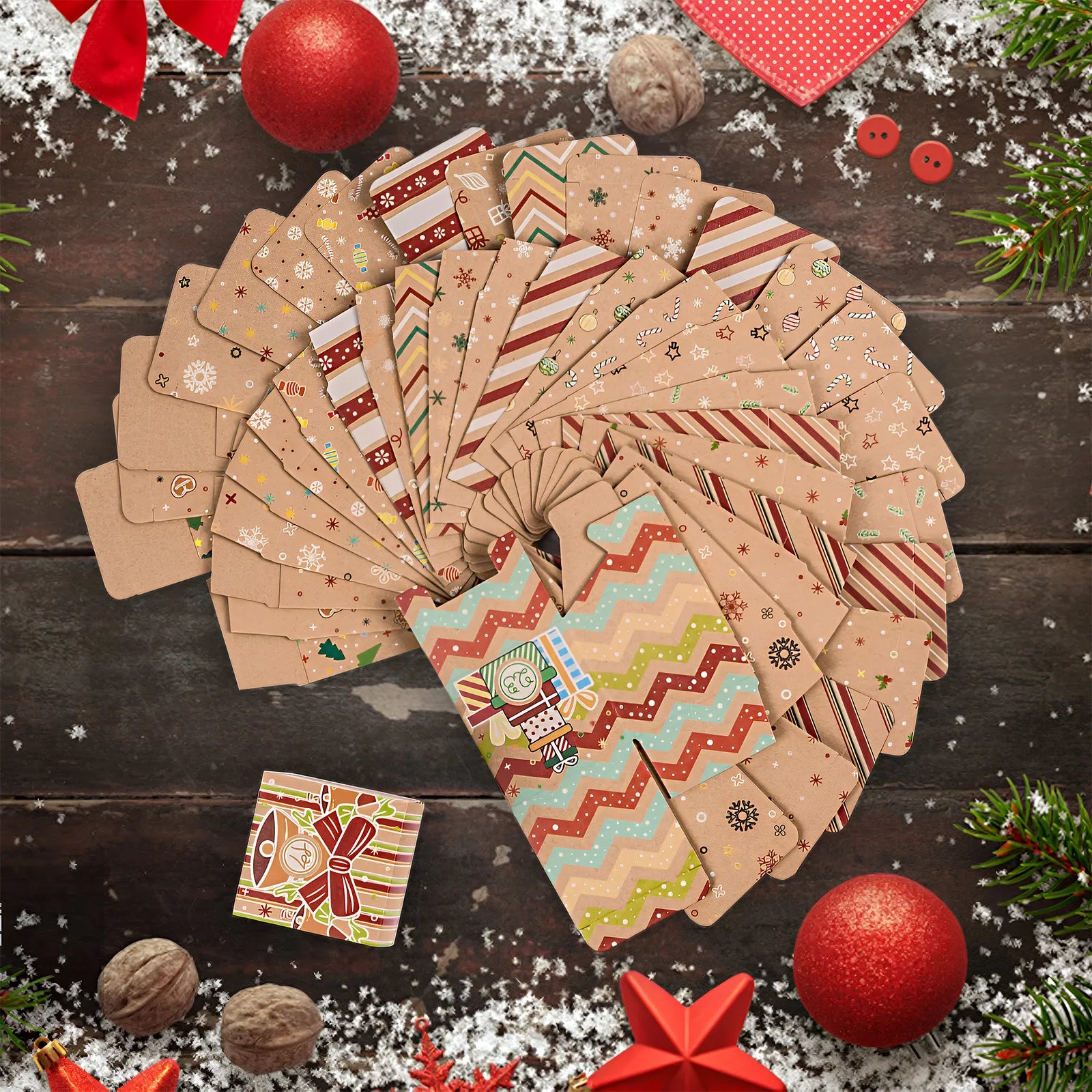 DIY Kraft Paper Advent Calendar – Christmas Gift Boxes Set