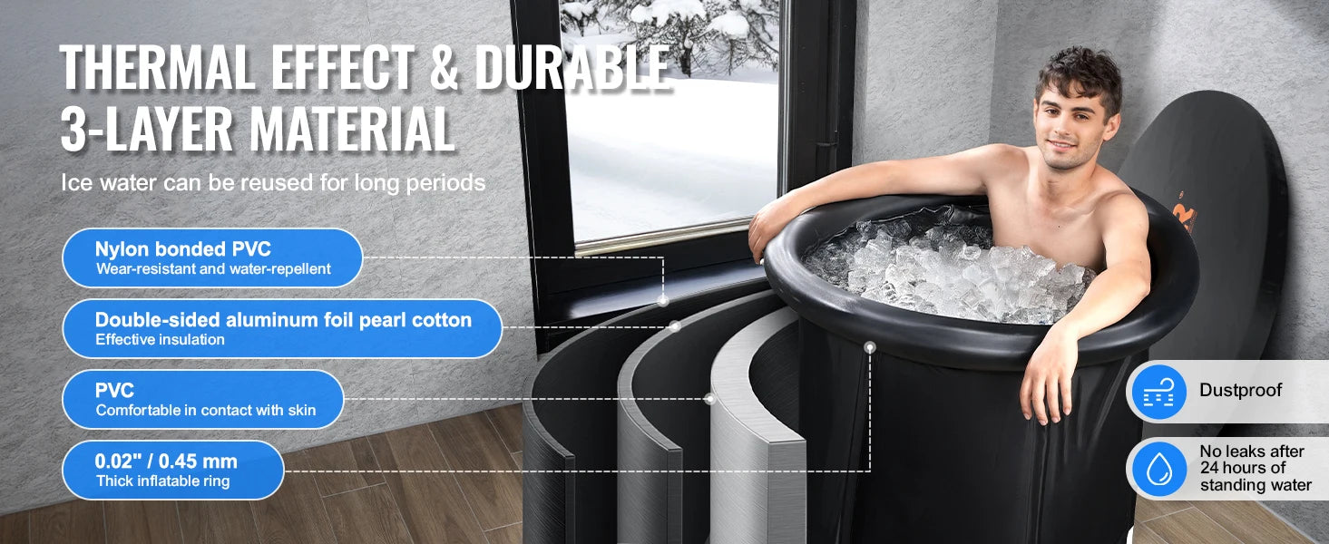 Portable Inflatable Ice Bath Tub – Cold Plunge Pool for Recovery