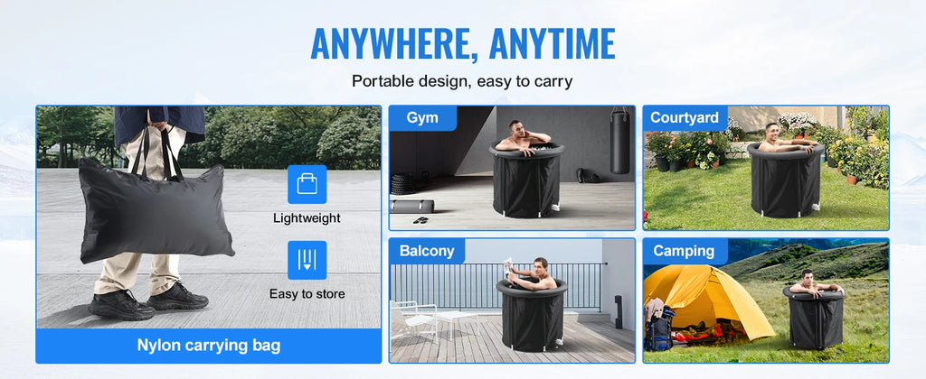 Portable Inflatable Ice Bath Tub – Cold Plunge Pool for Recovery