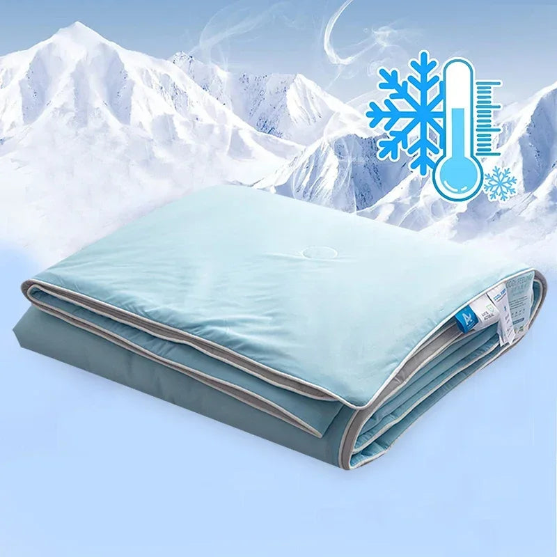 Ultra-Soft Ice Silk Summer Cooling Blanket – Lightweight & Breathable Comforter