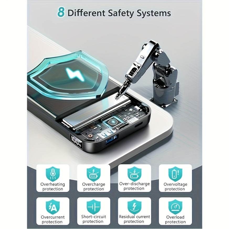 Wireless Power Bank – Foldable Magnetic Charger with LED Display