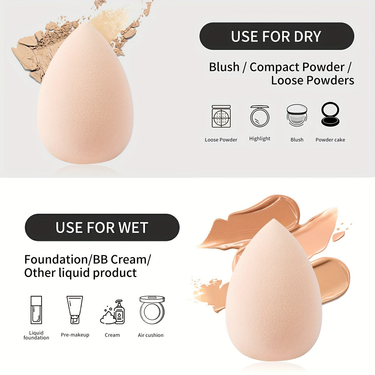 MAANGE Professional Makeup Brush Set – Complete Set with Flannel Bag and Makeup Sponge