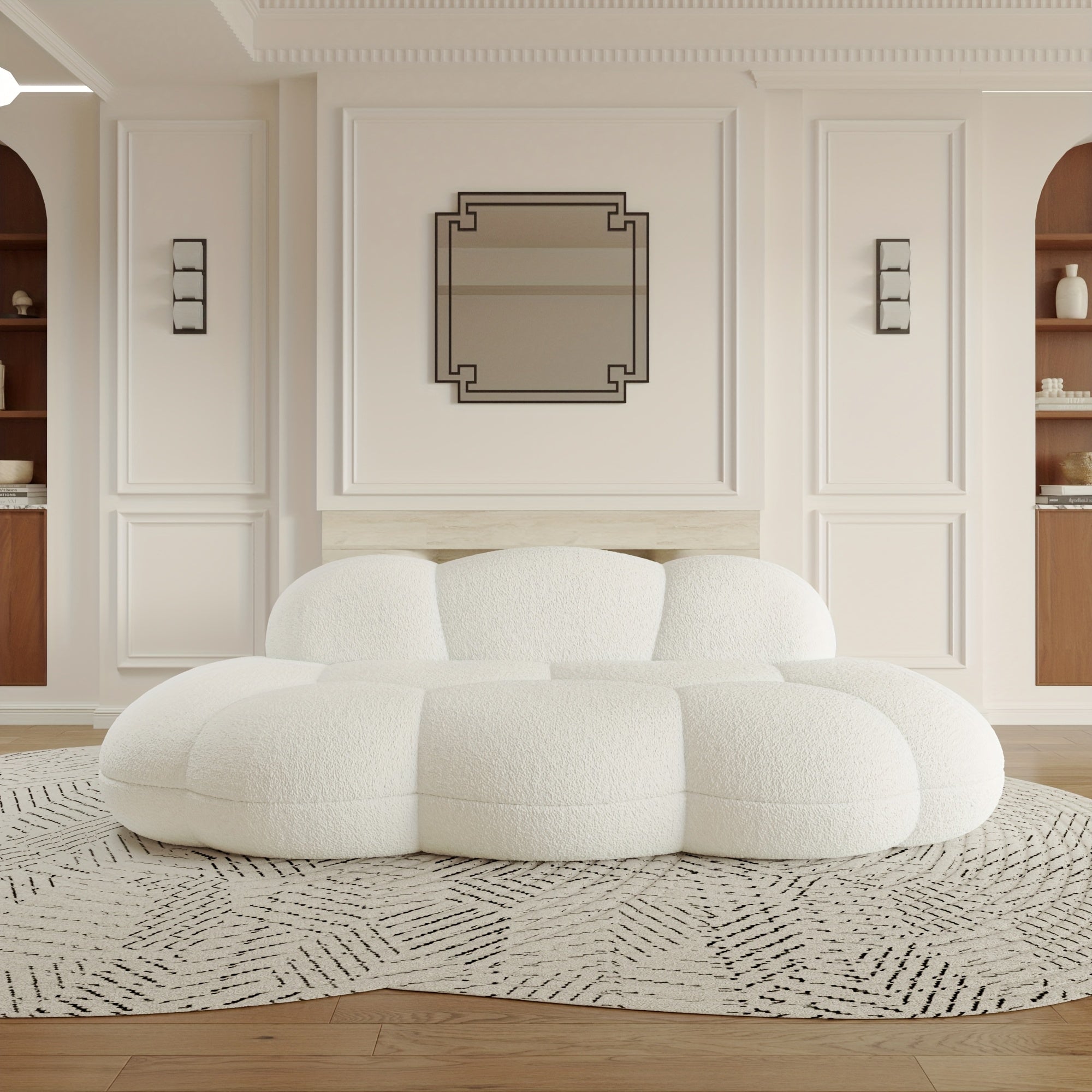 Cozy Cloud Sofa Bed – Sectional Design with Plush Sherpa