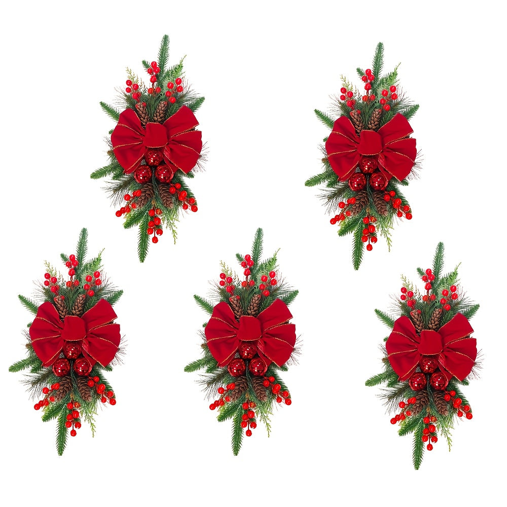 Teardrop Christmas Decorations – Festive Wreaths for Stairs, Doorways, and Windows