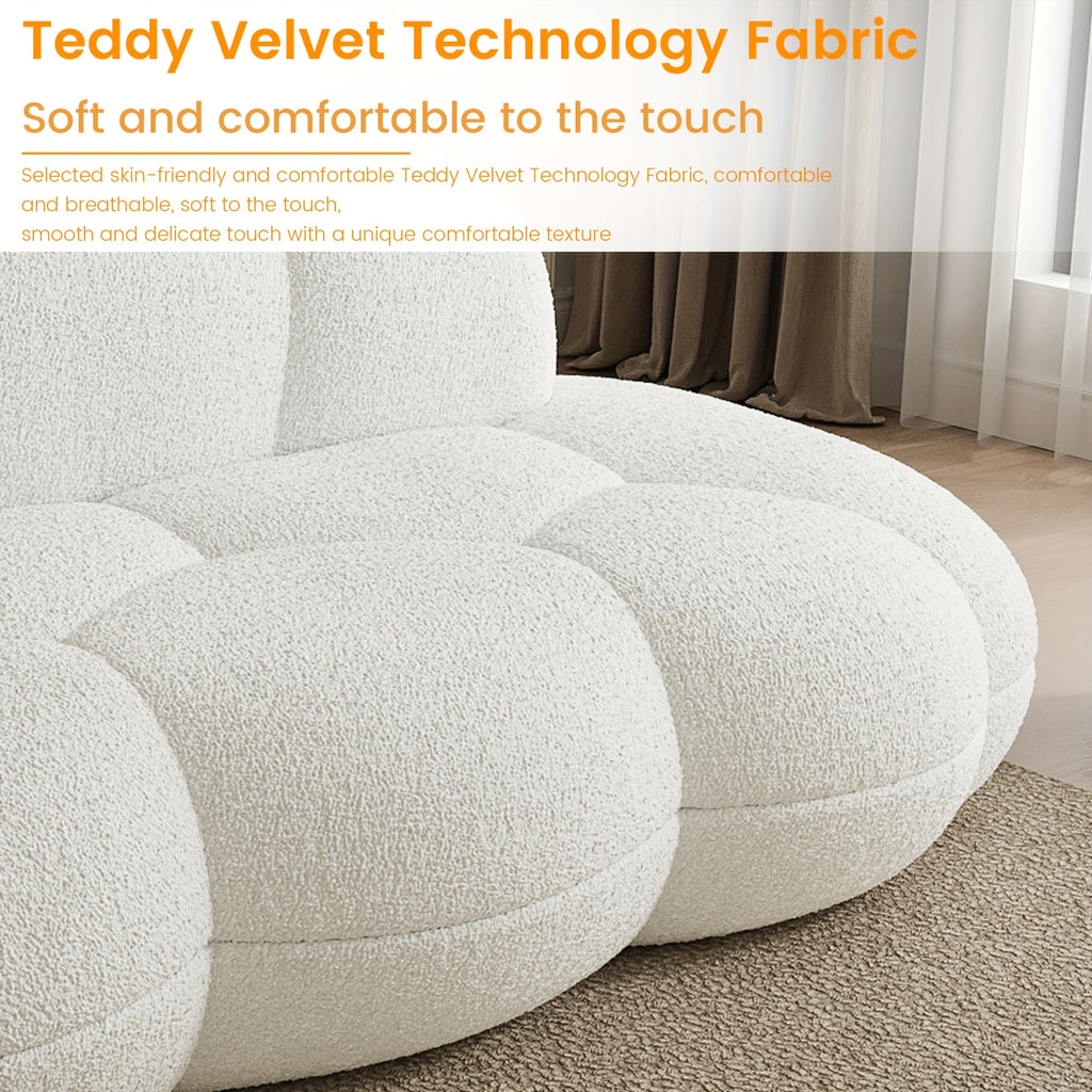 Cozy Cloud Sofa Bed – Sectional Design with Plush Sherpa