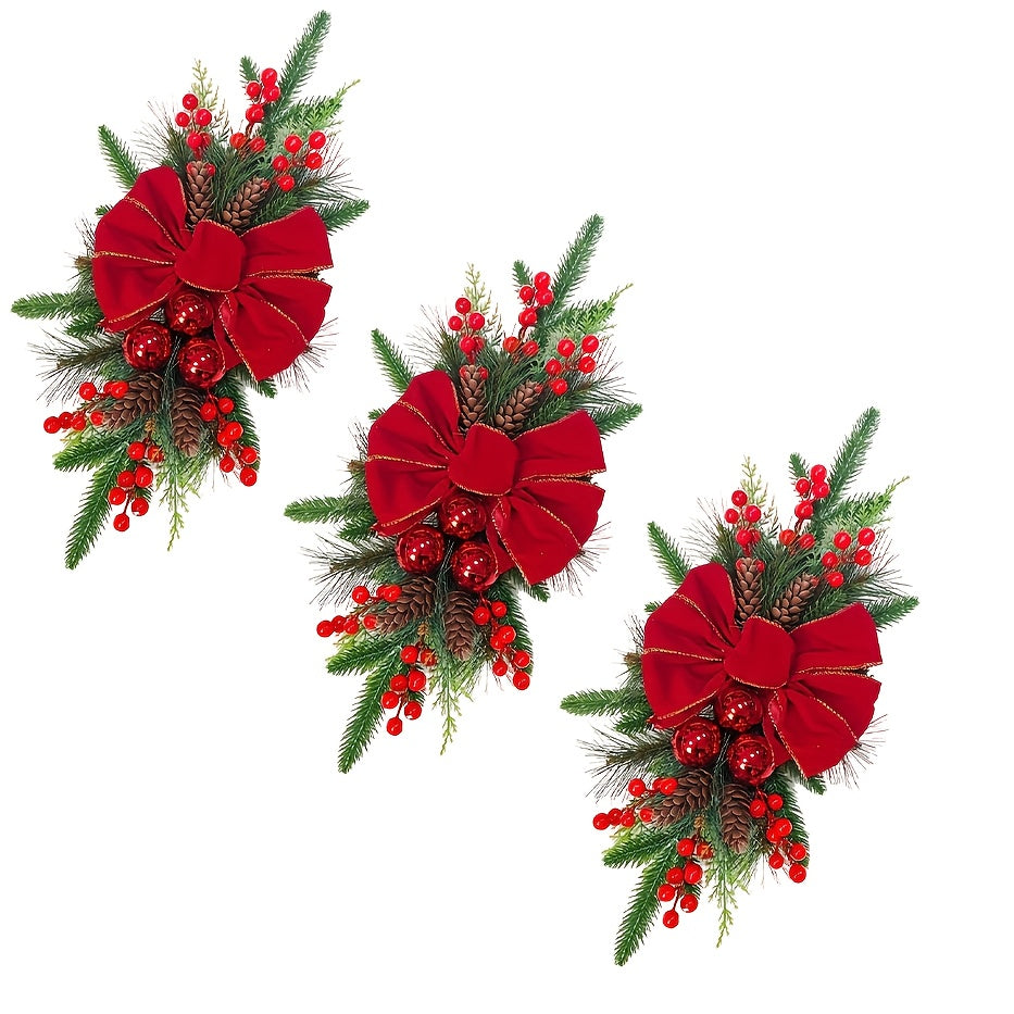 Teardrop Christmas Decorations – Festive Wreaths for Stairs, Doorways, and Windows