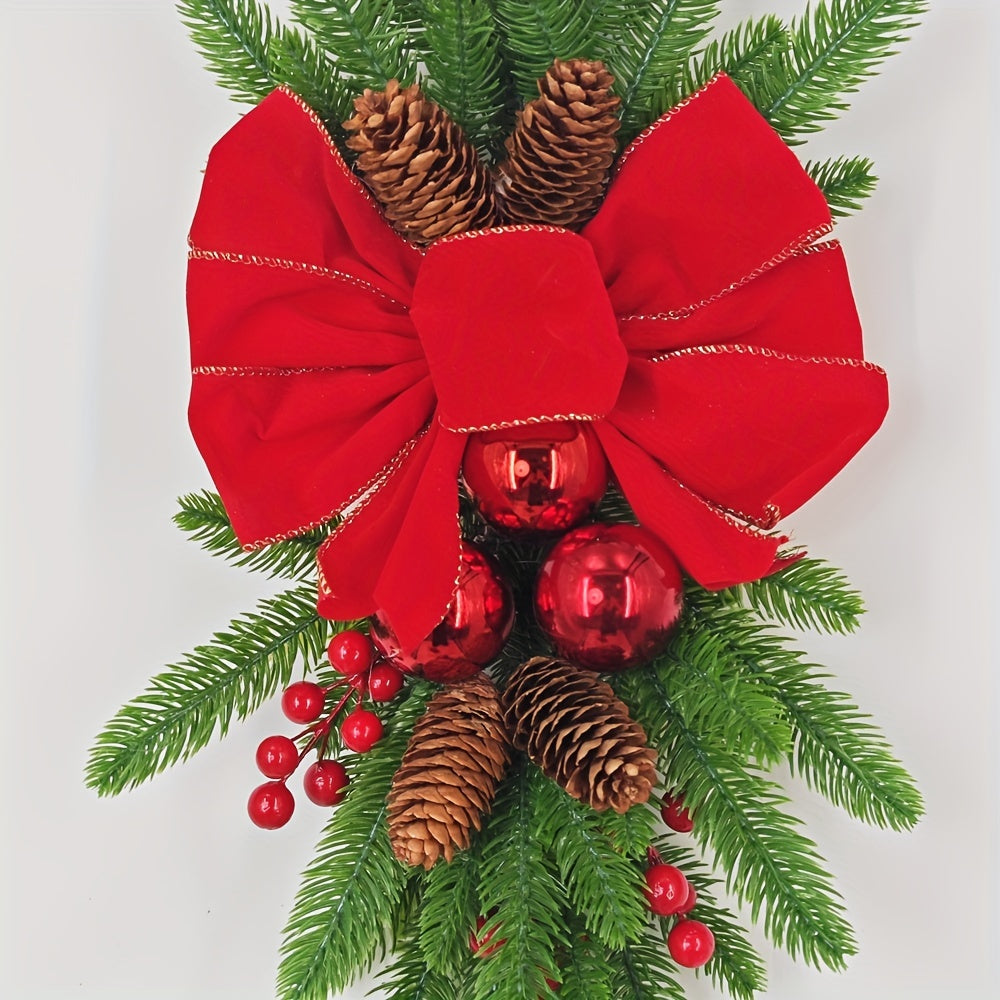 Teardrop Christmas Decorations – Festive Wreaths for Stairs, Doorways, and Windows
