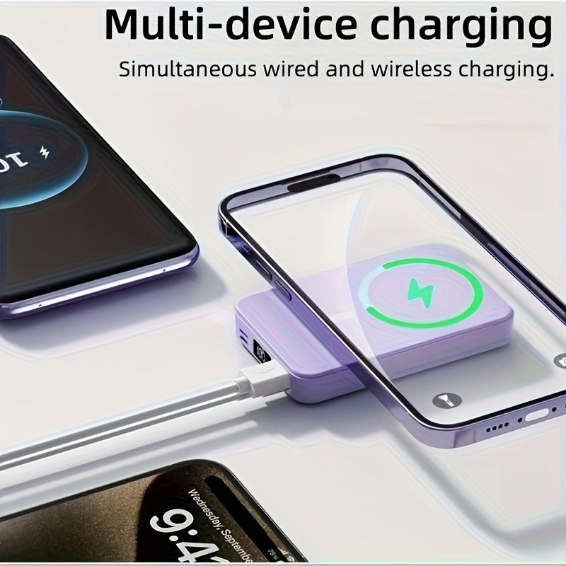 Wireless Power Bank – Foldable Magnetic Charger with LED Display