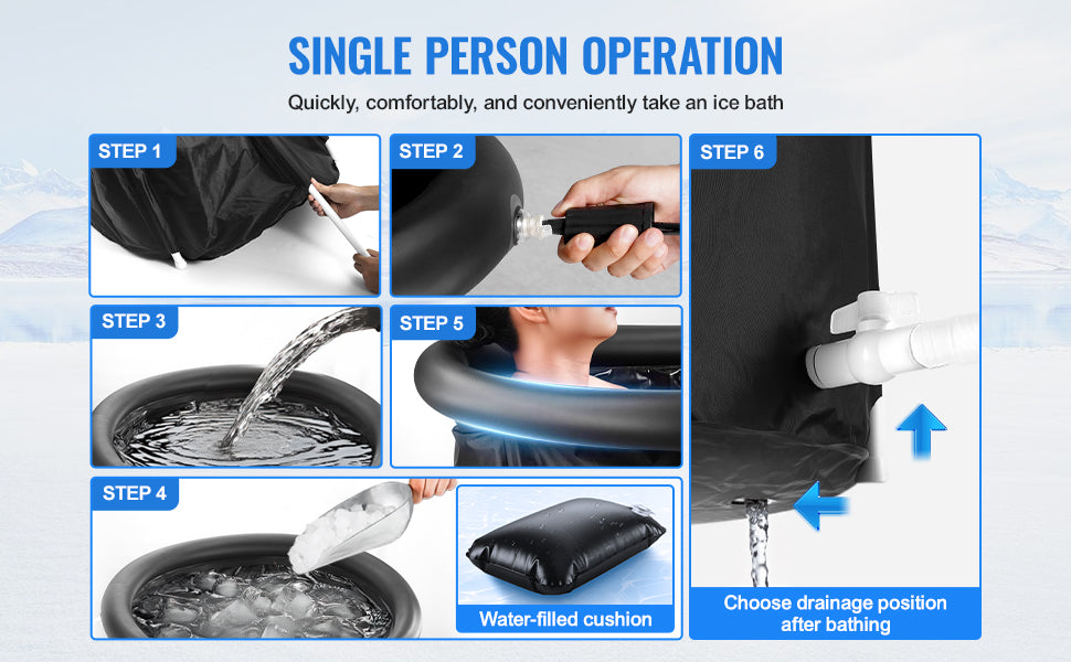 Portable Inflatable Ice Bath Tub – Cold Plunge Pool for Recovery