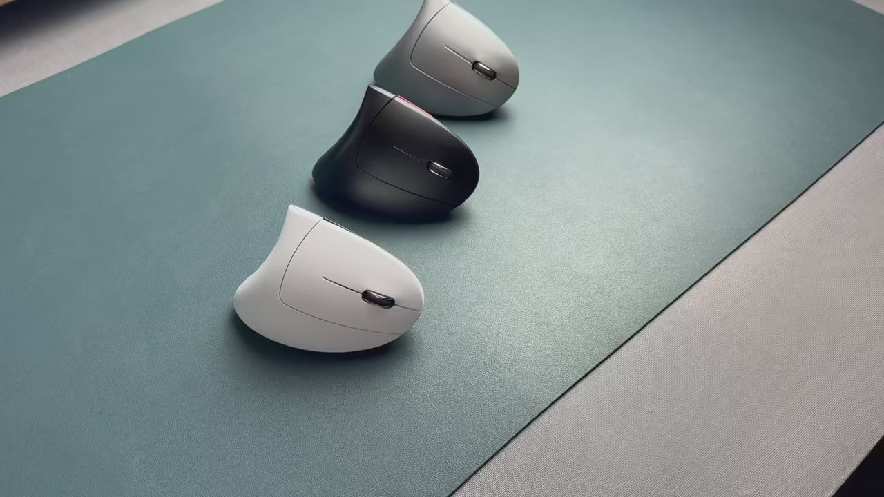 2025 HXSJ Dual-Mode Vertical Ergonomic Mouse, 600mAh Rechargeable 2400DPI Type-C Wireless Mouse for PC